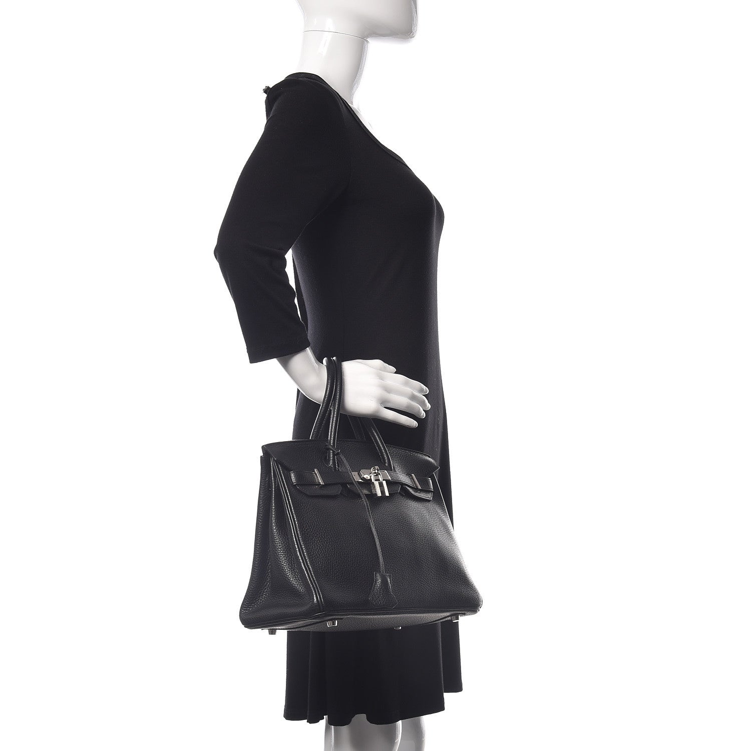 Hermes Taurillon Clemence Birkin 30 Black 2 of 42