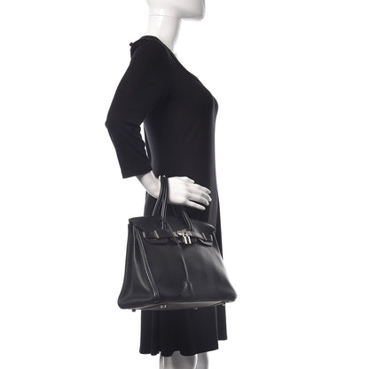 Hermes Taurillon Clemence Birkin 30 Black 2 of 42