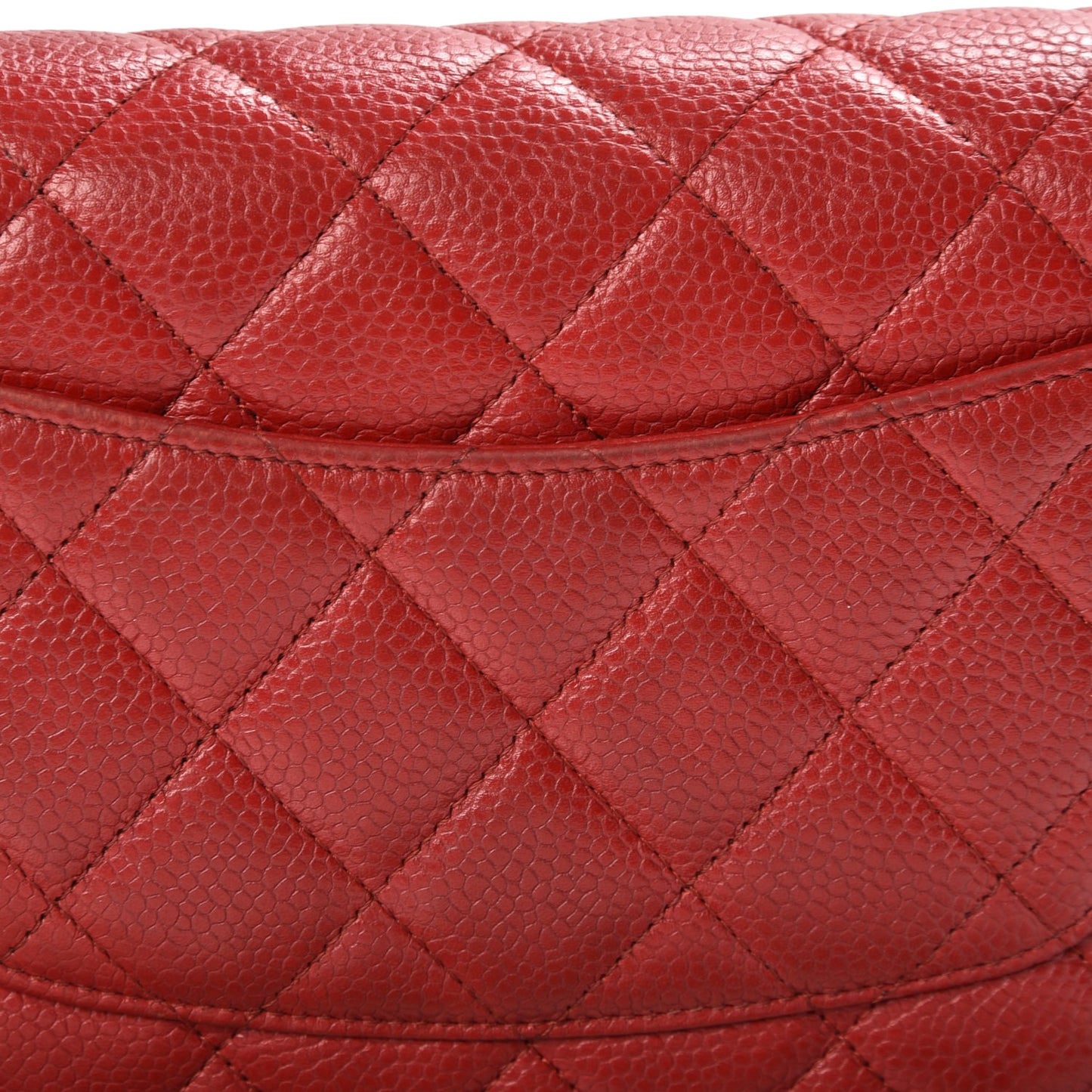 Caviar Quilted Wallet On Chain WOC Red