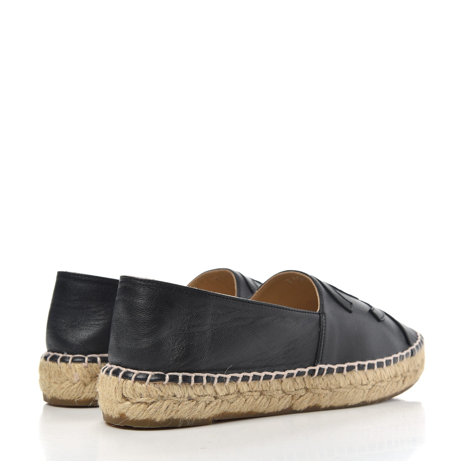 Chanel Lambskin CC Espadrilles 36 Black 4 of 10