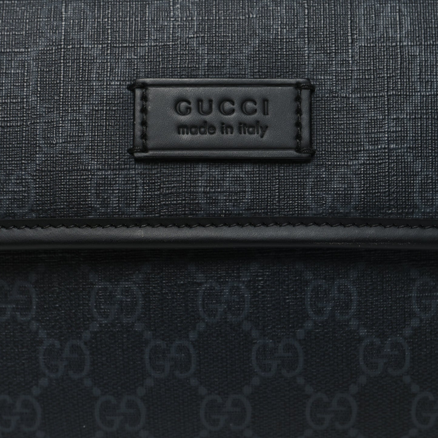 GG Supreme Monogram Web Slim Belt Bag Black Grey