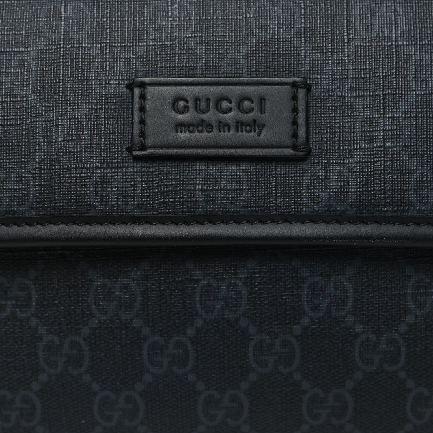Gucci GG Supreme Monogram Web Slim Belt Bag Black Grey 8 of 11
