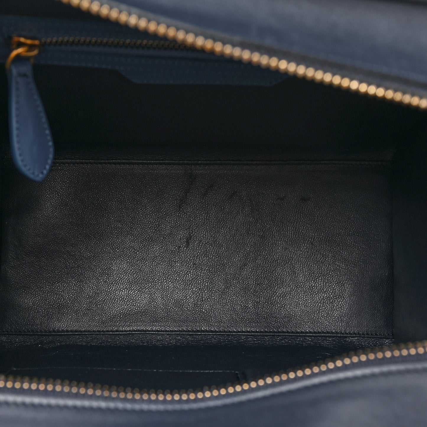 Smooth Calfskin Micro Tri-Color Luggage Deep Sea