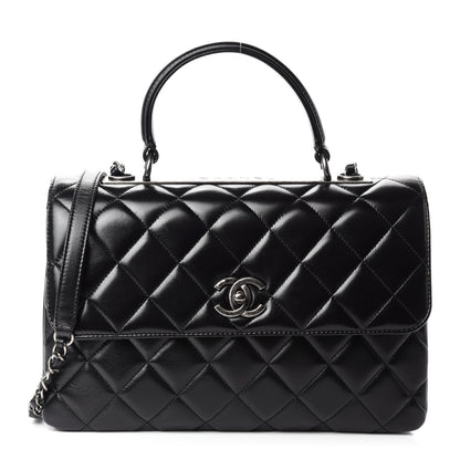Chanel Lambskin Quilted Medium Trendy CC Flap Dual Handle Bag Black 1 of 11