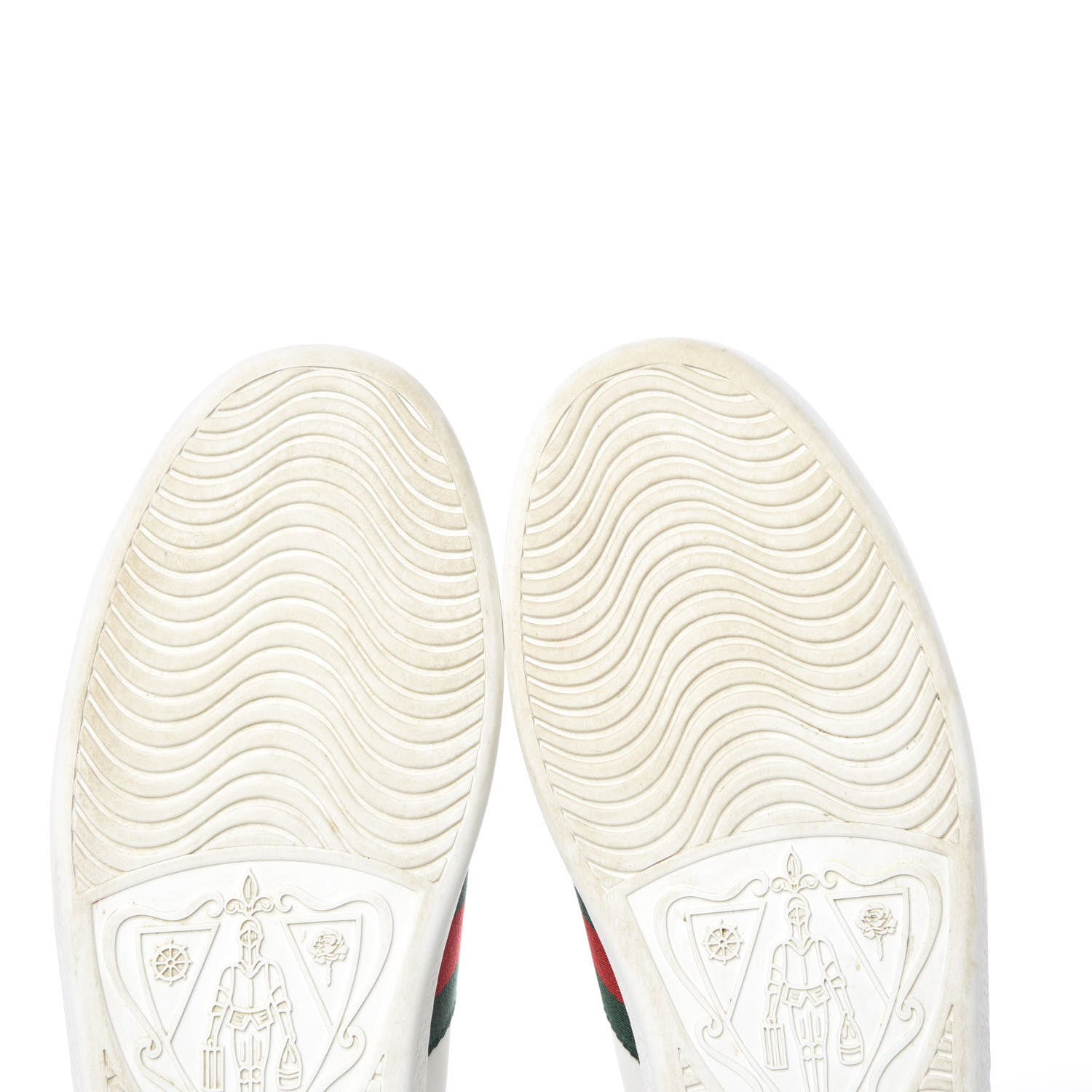 Gucci Calfskin Ayers Bee Embroidered Womens Ace Sneakers 37.5 White Green 14 of 16