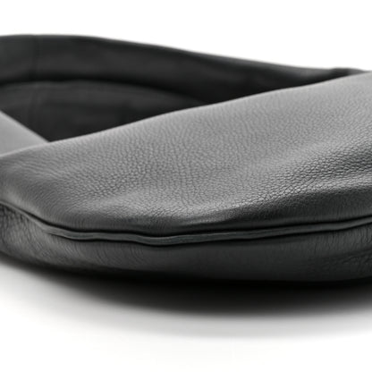 The Row Grained Calfskin Medium Everyday Shoulder Bag Black 9 of 9