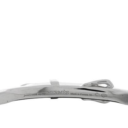 Hermes 18K White Gold Diamond Etriviere Bracelet 3 of 4