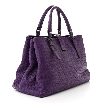Bottega Veneta Nappa Intrecciato Medium Roma Tote Plum 3 of 10