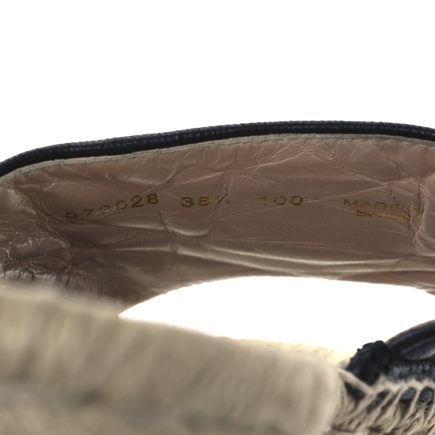 Nappa Matelasse GG Marmont Espadrille Slide Sandals 38 Black