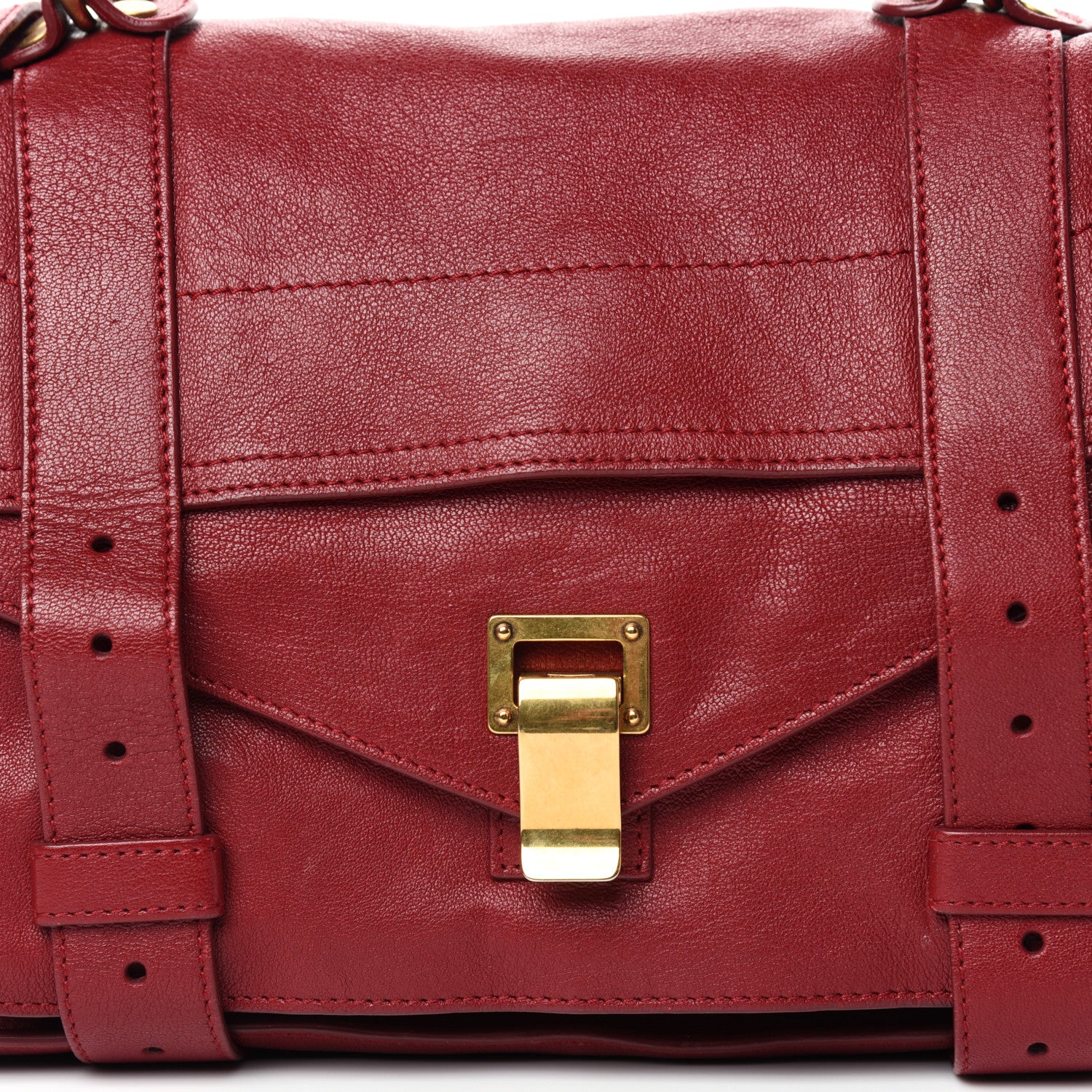 Proenza Schouler Lambskin Medium PS1 Satchel True Red 10 of 10