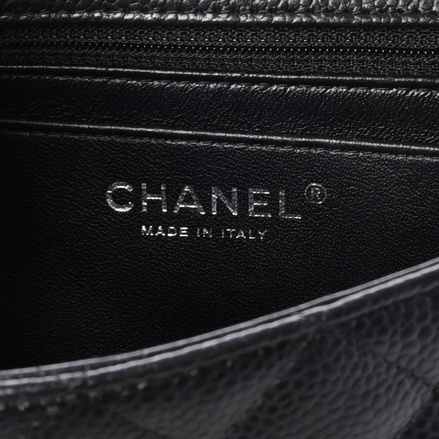 Caviar Quilted Mini Rectangular Flap Black