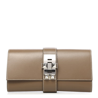 Hermes Tadelakt Medor 23 Clutch Etoupe 1 of 8