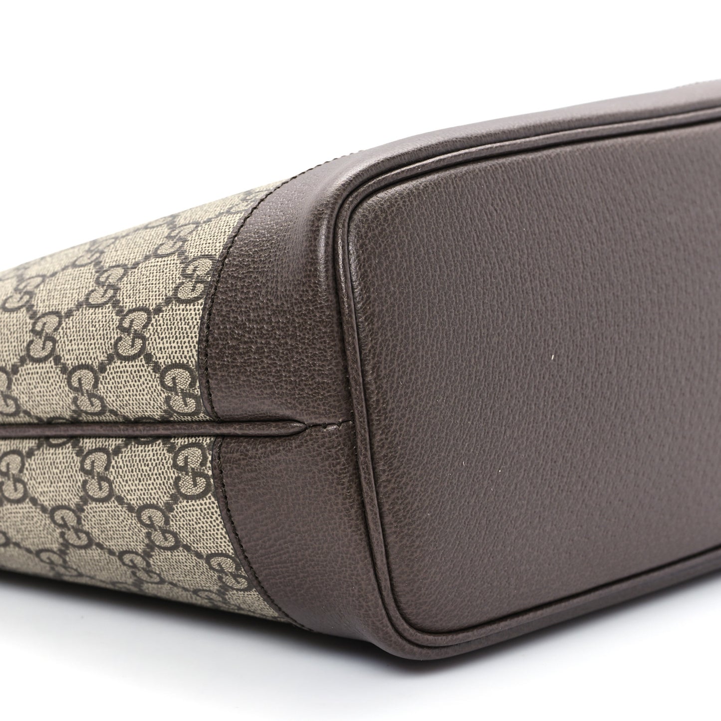 GG Supreme Monogram Textured Calfskin Small Ophidia Shoulder Tote Bag Beige Ebony New Acero