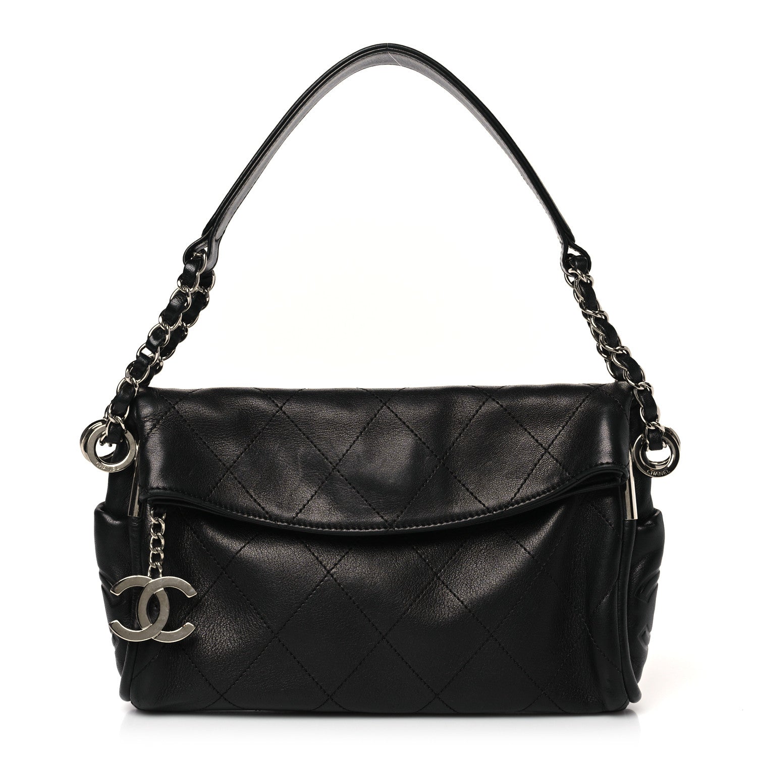 Chanel Lambskin Stitched Small Ultimate Soft Tote Black 1 of 9