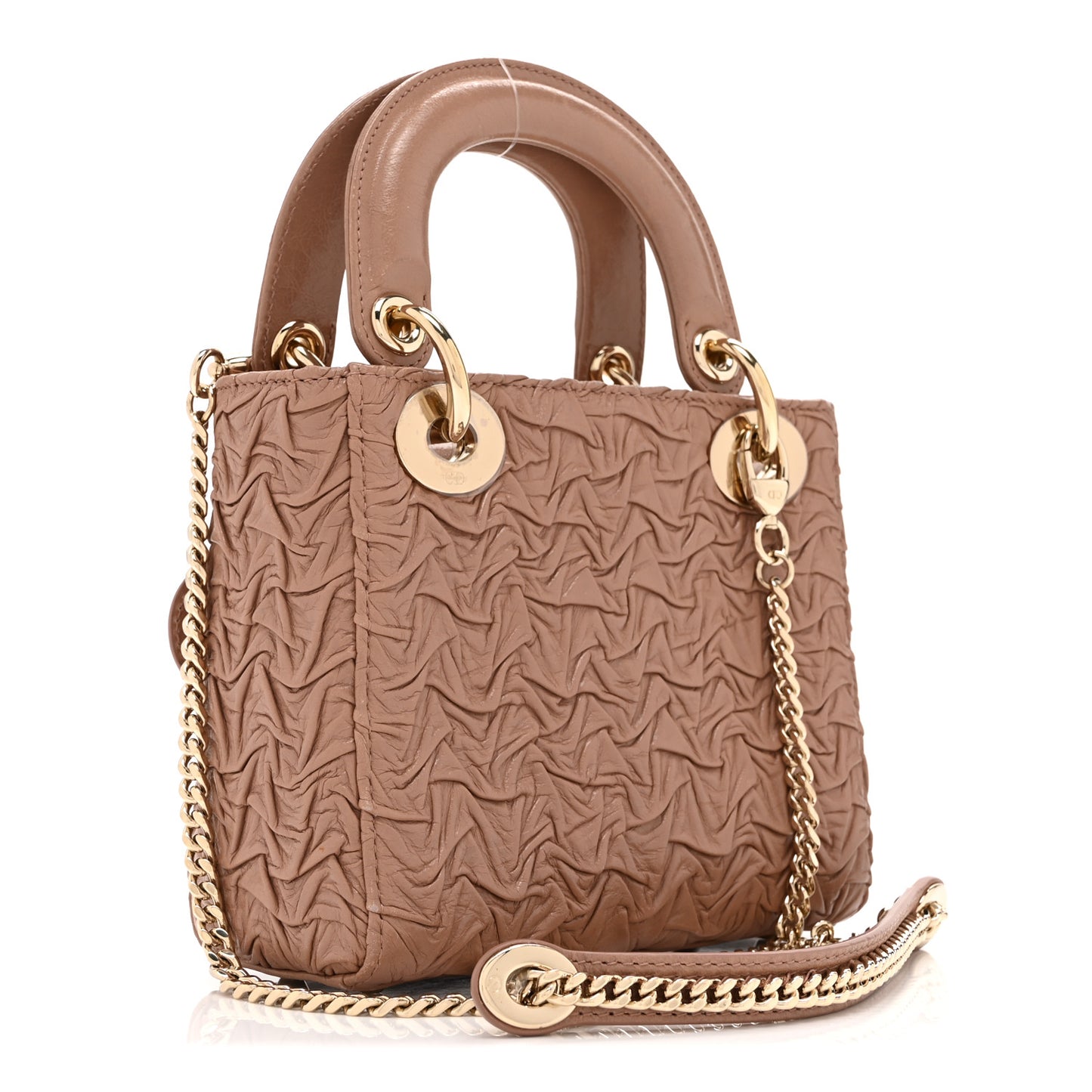 Lambskin Gathered Mini Lady Dior Fard