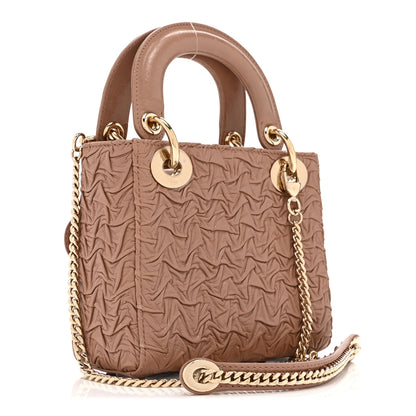 Christian Dior Lambskin Gathered Mini Lady Dior Fard 3 of 12