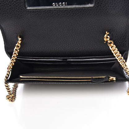 Gucci Calfskin Mini GG Marmont Chain Wallet Black 5 of 10