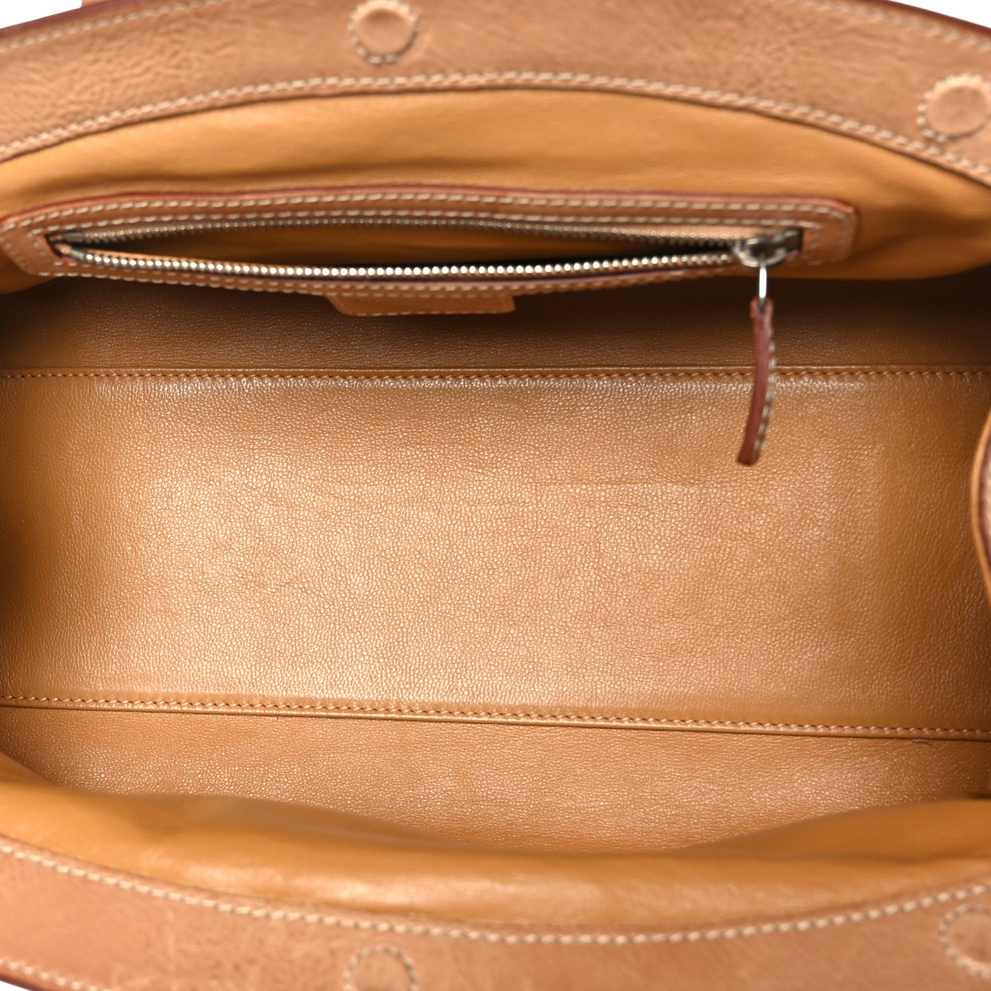 Calfskin Large My Dior Frame Pocket Satchel Brown