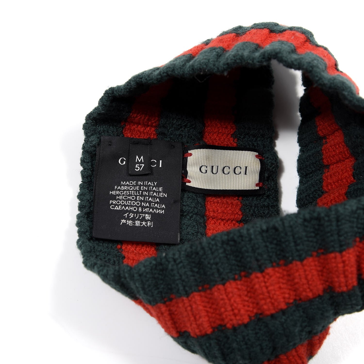 Gucci Wool Web Headband M Green Red 3 of 3