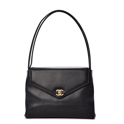 Chanel Caviar Flap Shoulder Bag Black 1 of 15