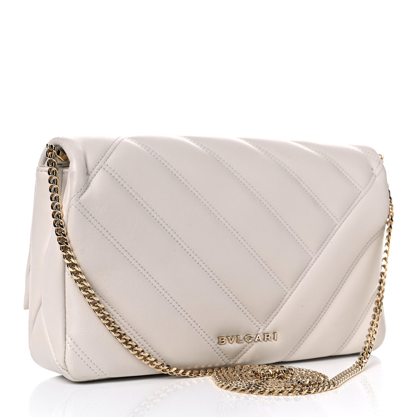 Calfskin Matelasse Small Serpenti Cabochon Shoulder Bag White