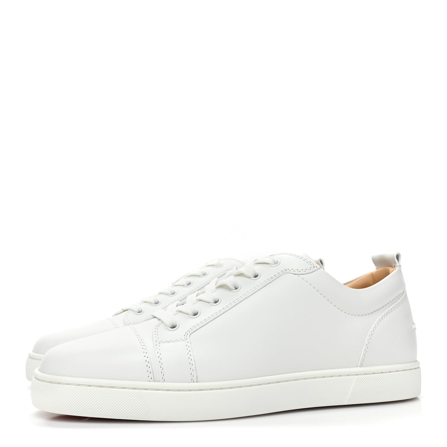 Calfskin Mens Louis Junior Flat Sneakers 44.5 White