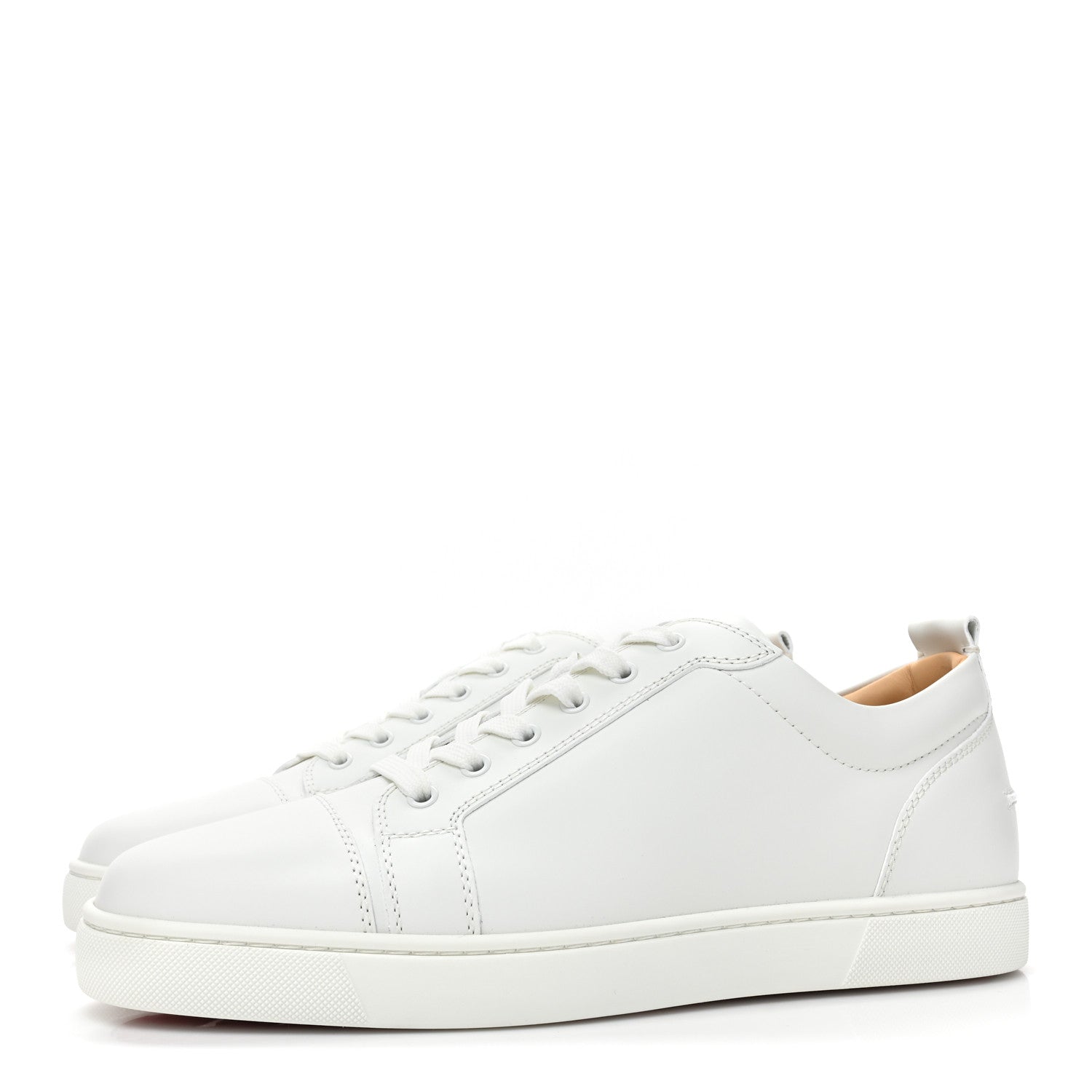 Christian Louboutin Calfskin Mens Louis Junior Flat Sneakers 44.5 White 3 of 10
