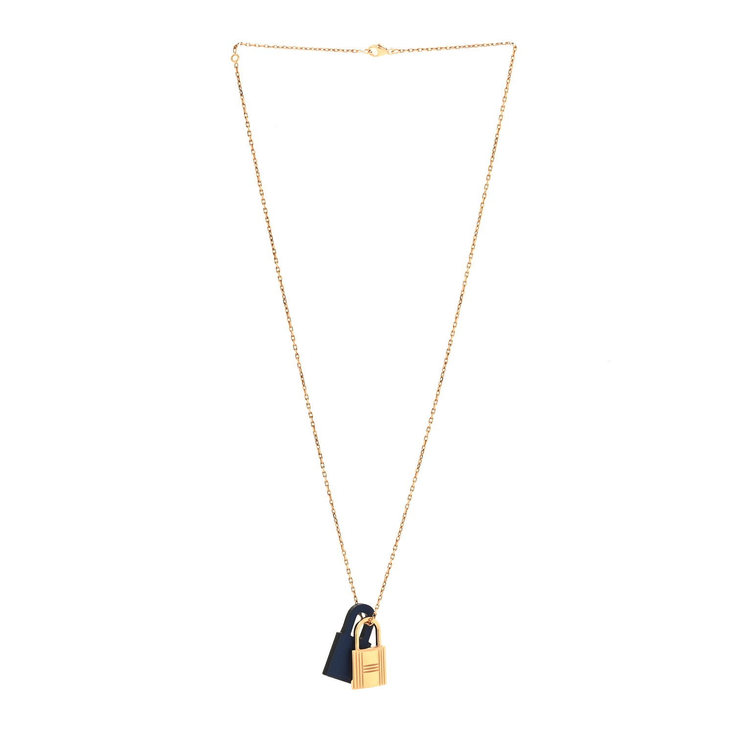 Hermes Swift O'Kelly Pendant Necklace Bleu Electrique 3 of 6