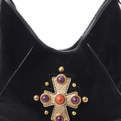 Saint Laurent Velvet Beaded Mombasa Black 11 of 17