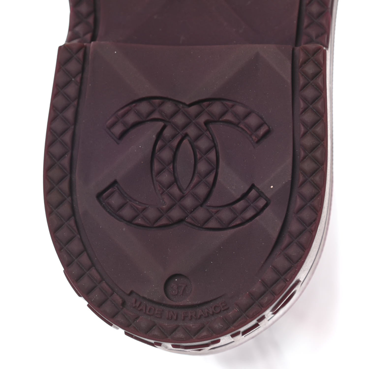 Chanel Caoutchouk CC High Boots 37 Dark Purple 8 of 8