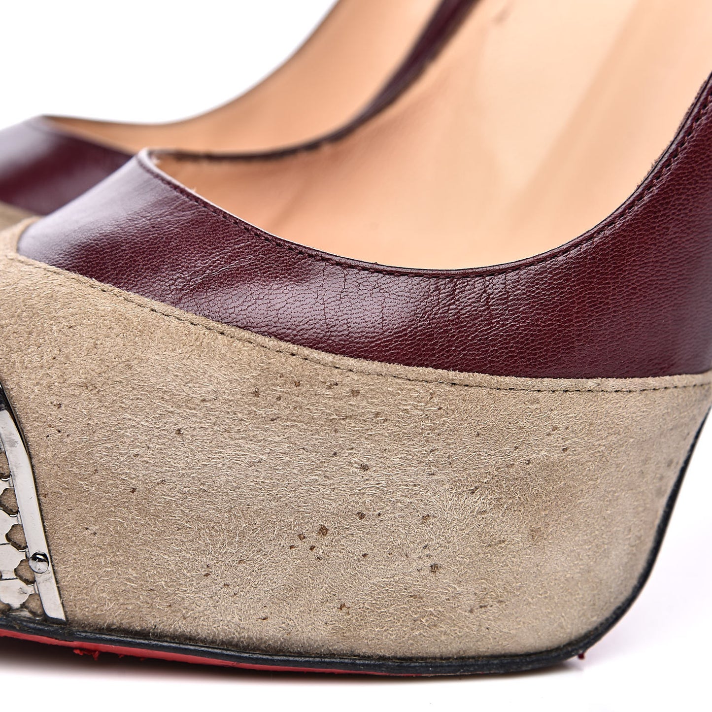 Suede Calfskin Maggie 160 Pumps 40 Burgundy