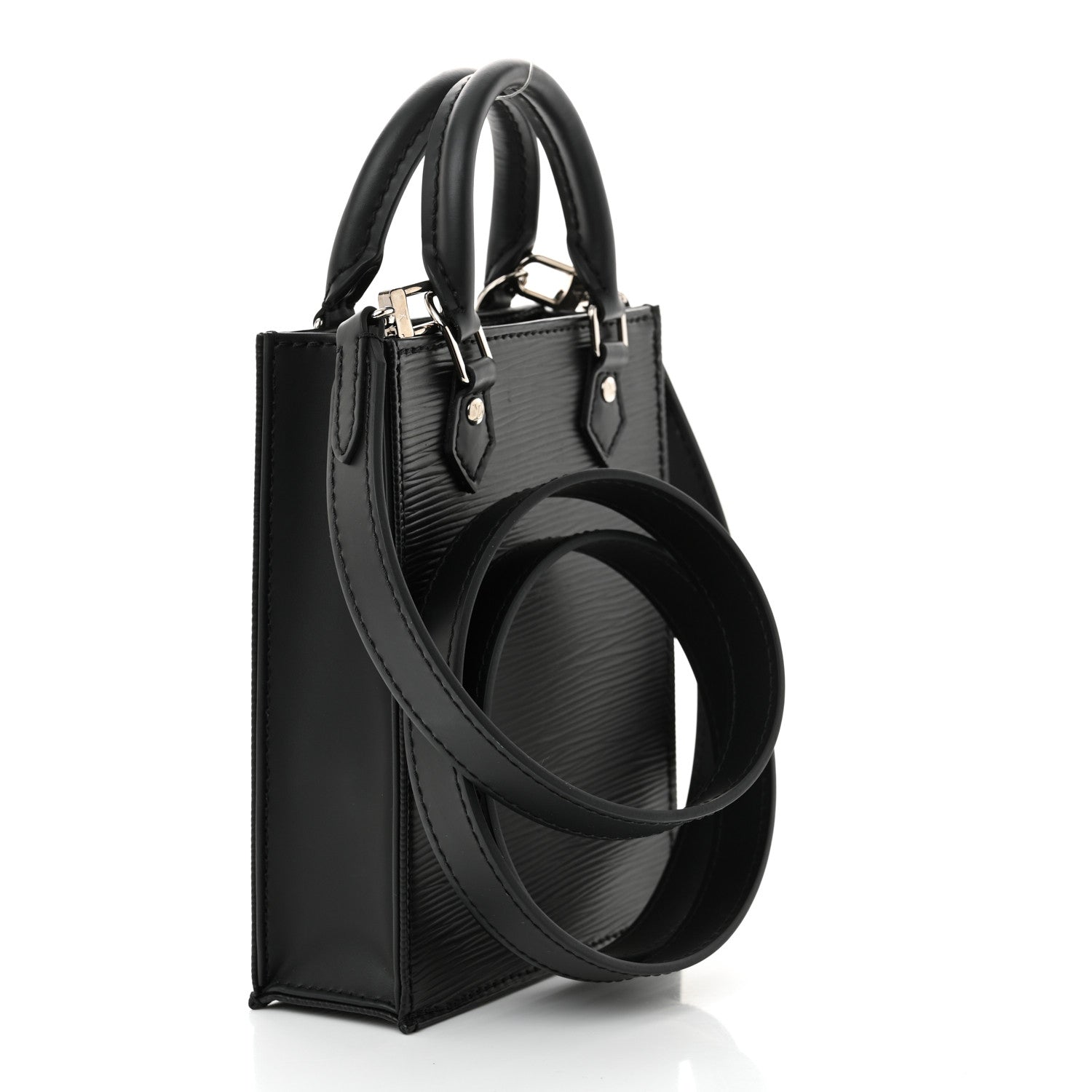 Louis Vuitton Epi Petit Sac Plat Black 3 of 9
