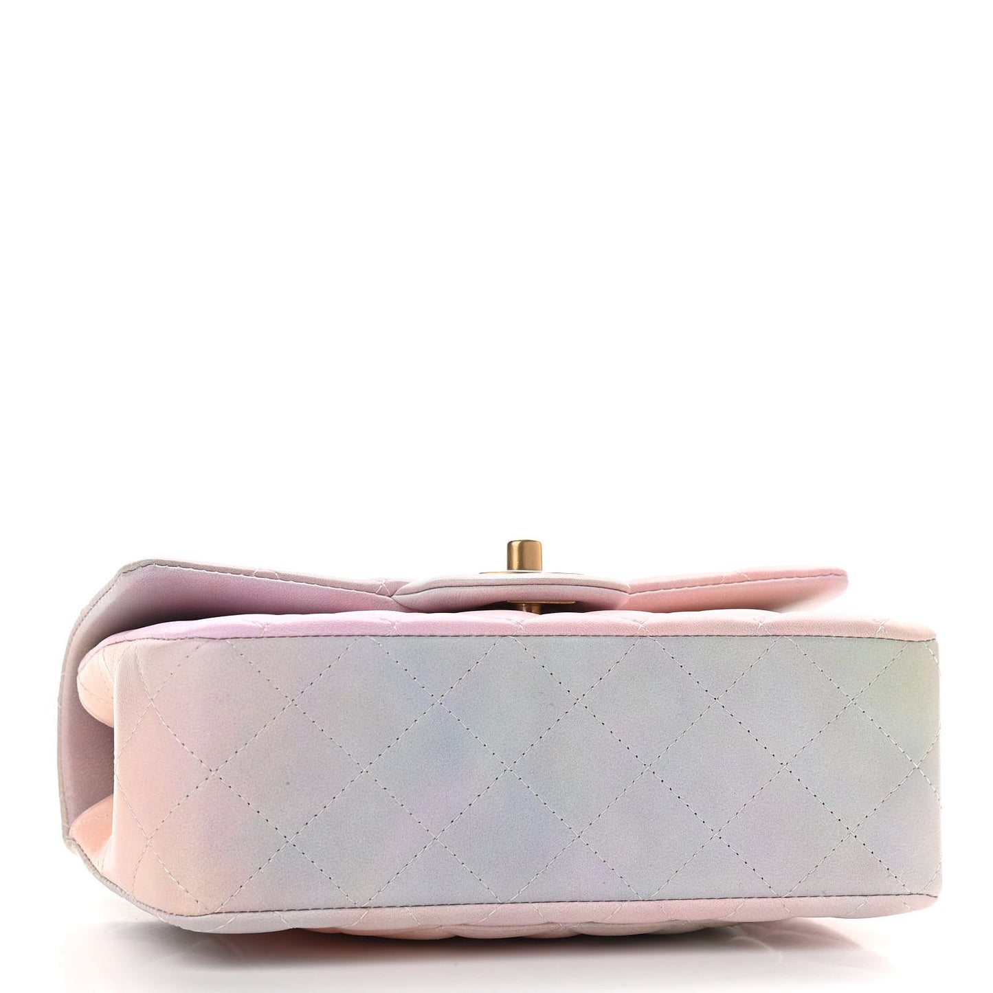 Lambskin Quilted Ombre Mini Top Handle Rectangular Flap Pink Multicolor