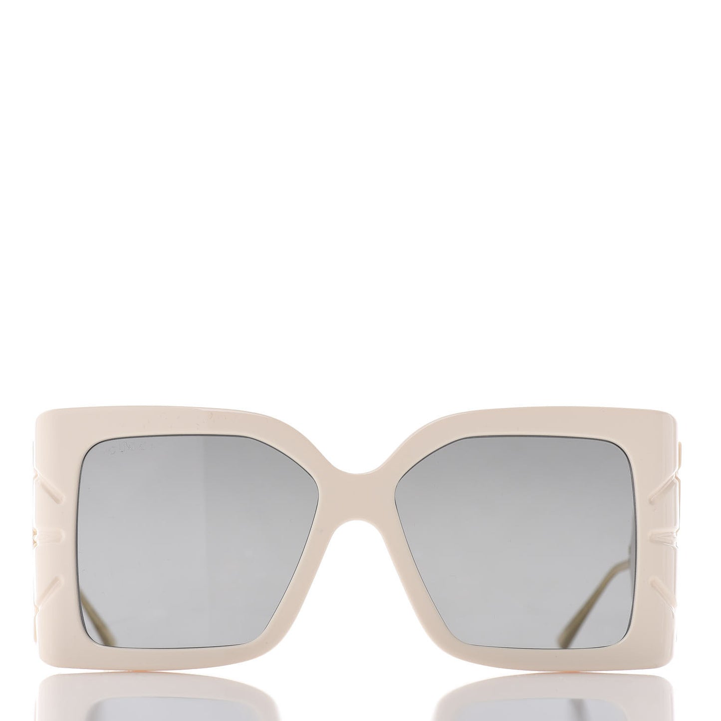 Acetate Square Frame Wing Sunglasses GG0535S Ivory