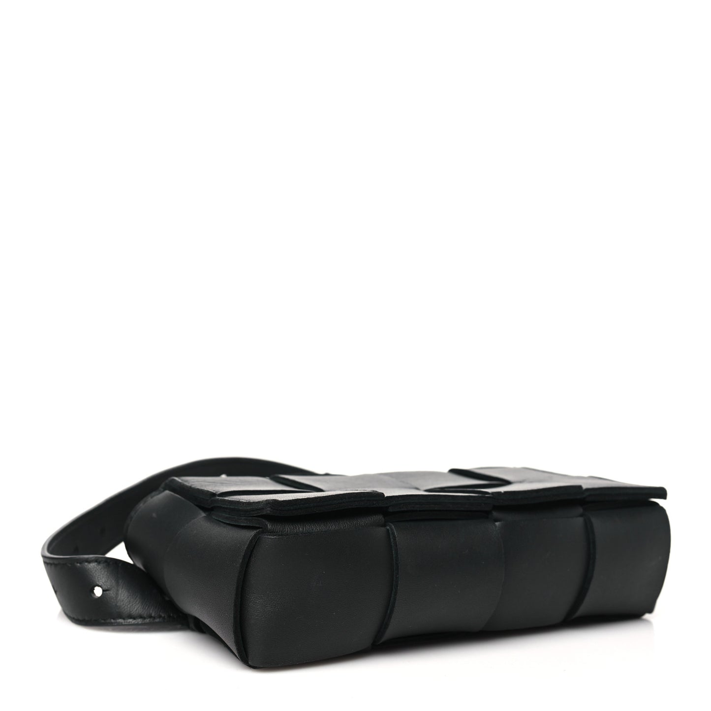 Nappa Maxi Intreccio The Belt Cassette Bag Black