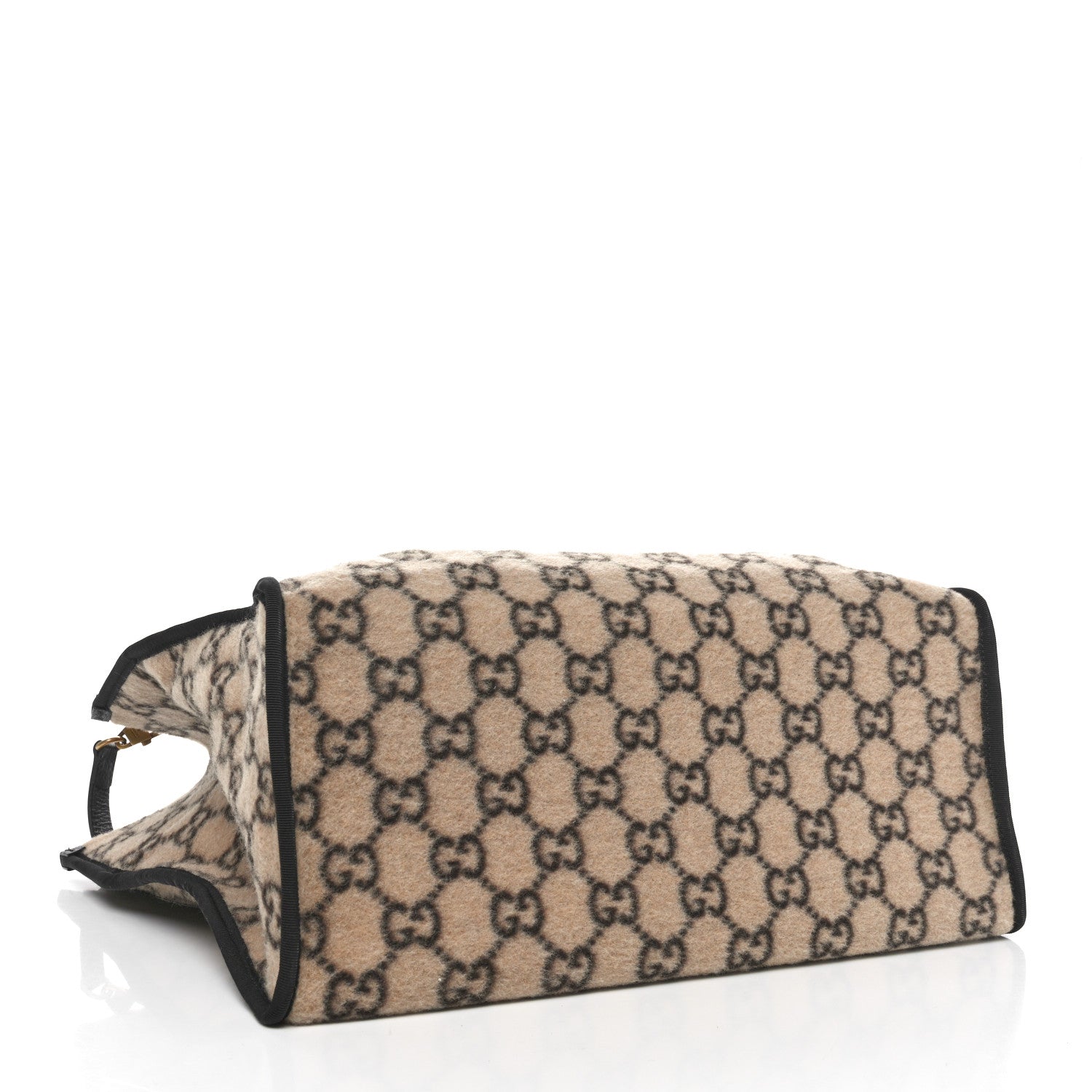 Gucci Covered Wool GG Monogram Large Tote Bag Beige Ebony 4 of 10