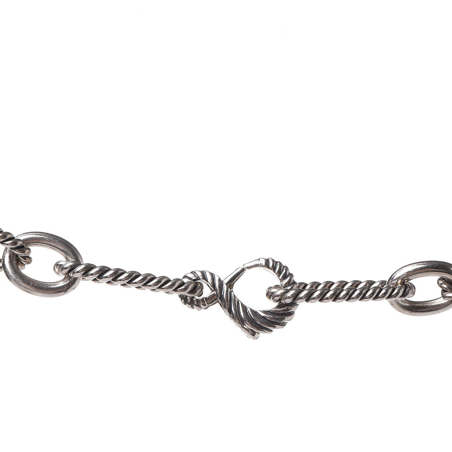 Sterling Silver 18K Gold Pearl Figaro Chain Necklace