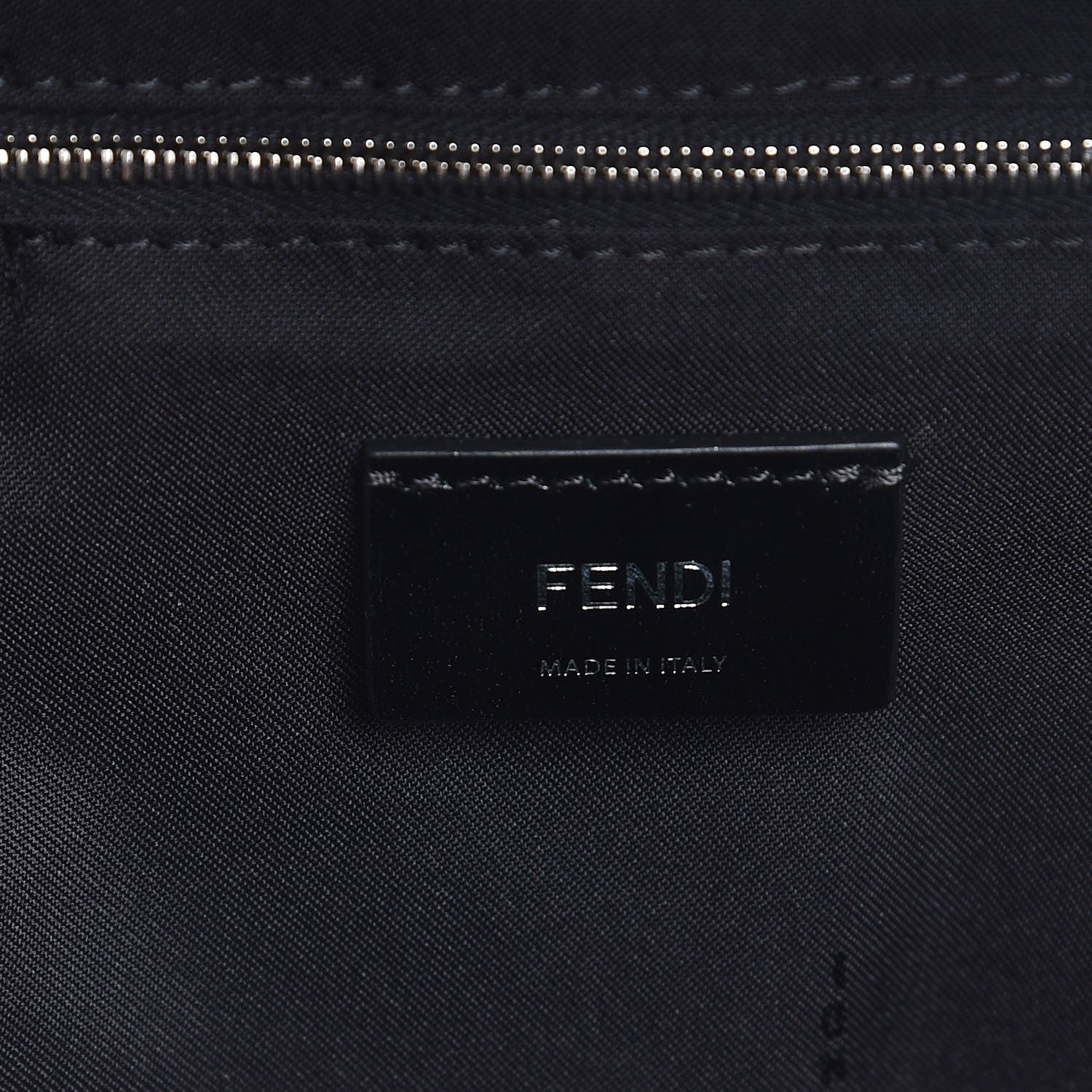 Fendi Nylon Vitello Liberty Vitello Dolce Monster Eyes Rounded Backpack Black Sunflower 6 of 7