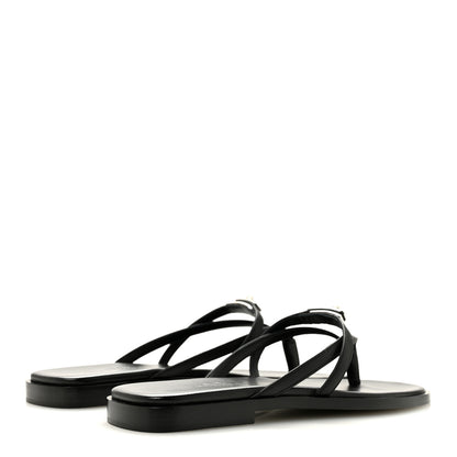 Hermes Calfskin Miss Sandals 36 Black 5 of 9