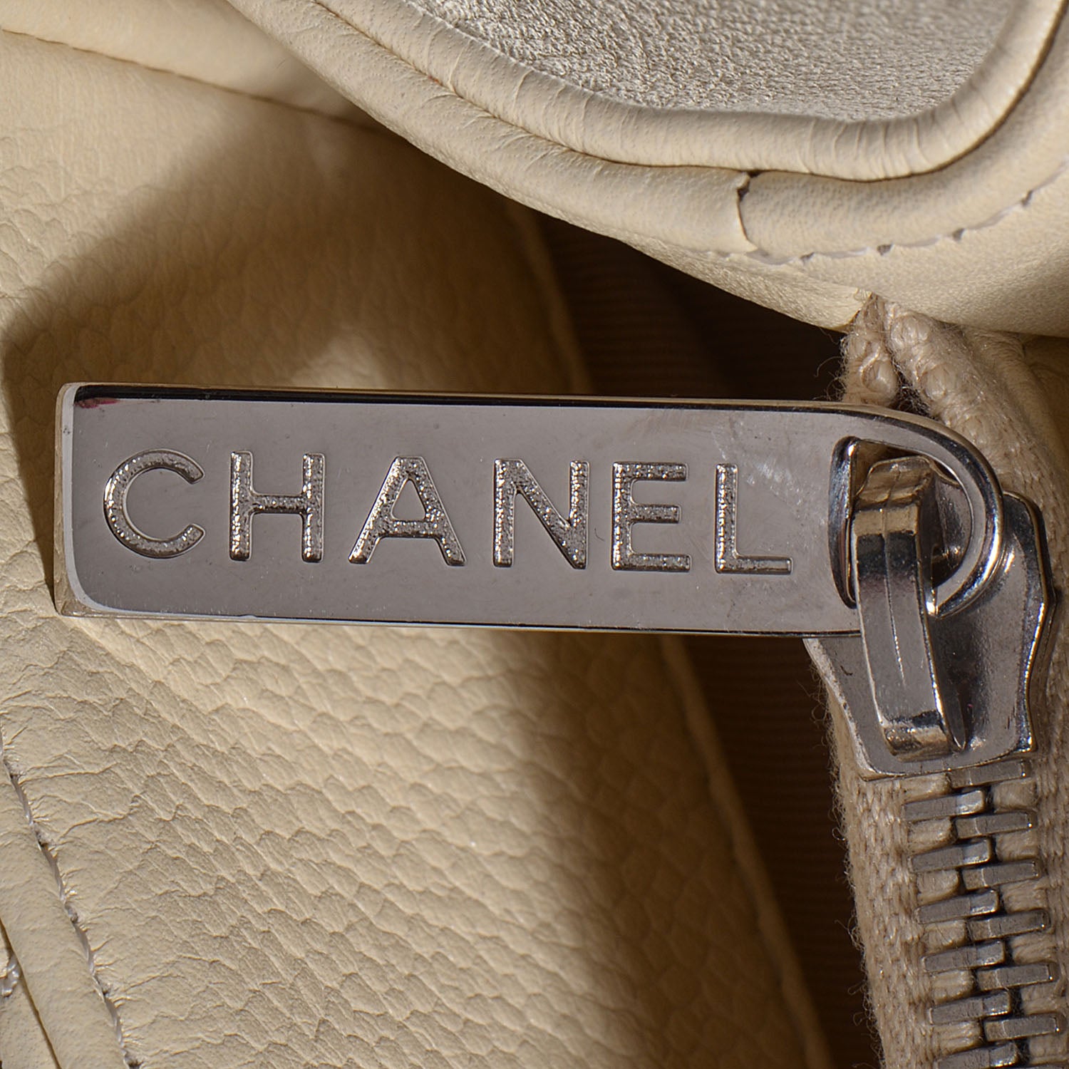 Chanel Caviar Quilted Grand Shopping Tote GST Beige Clair 7 of 9