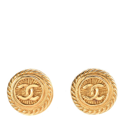Chanel CC Clip On Earrings Gold 1 of 4