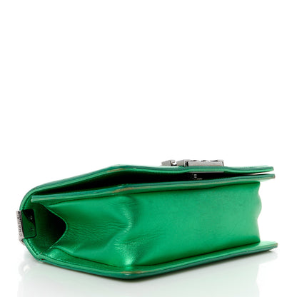 Chanel Metallic Patent Calfskin Quilted Small Boy Flap Green 4 of 15