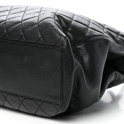 Chanel Caviar Quilted CC Shopping Tote Black 9 of 10