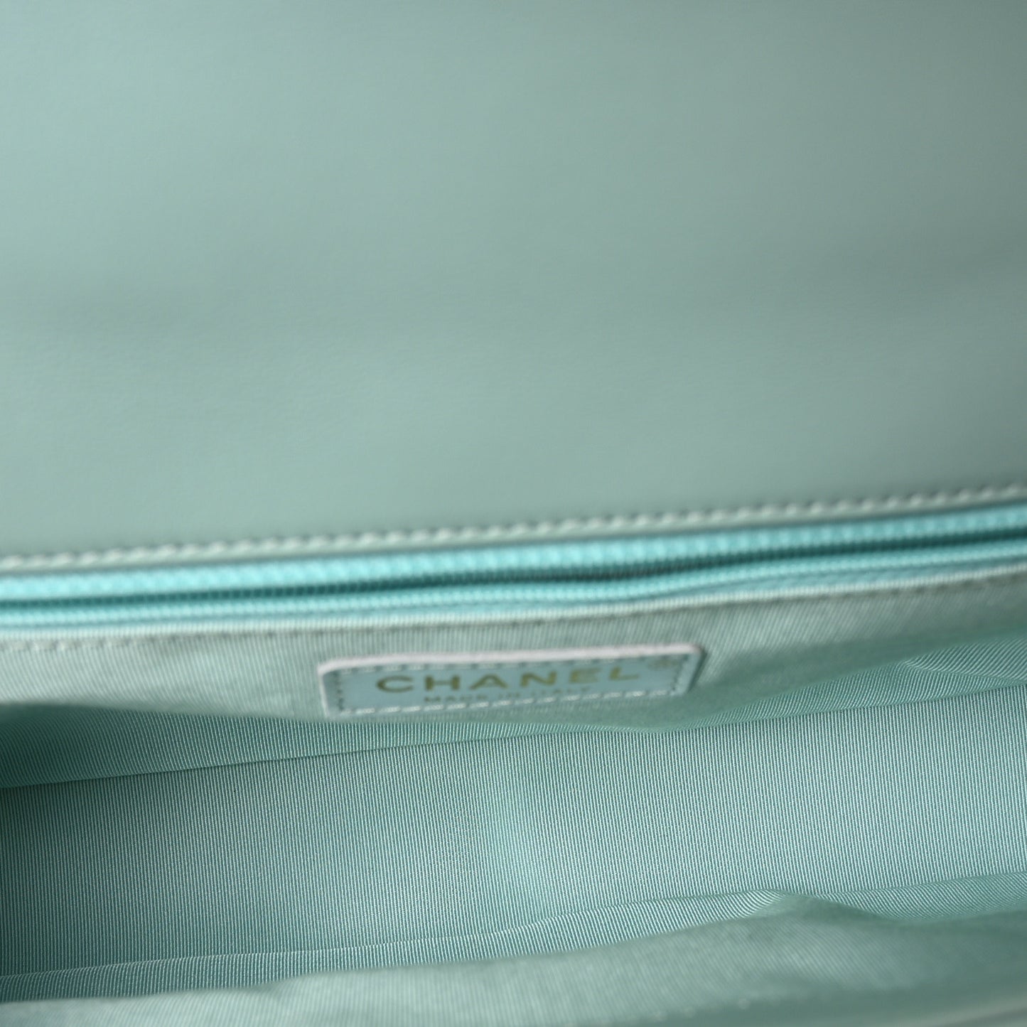 Lambskin Quilted Medium In The Loop Handle Flap Bag Light Blue