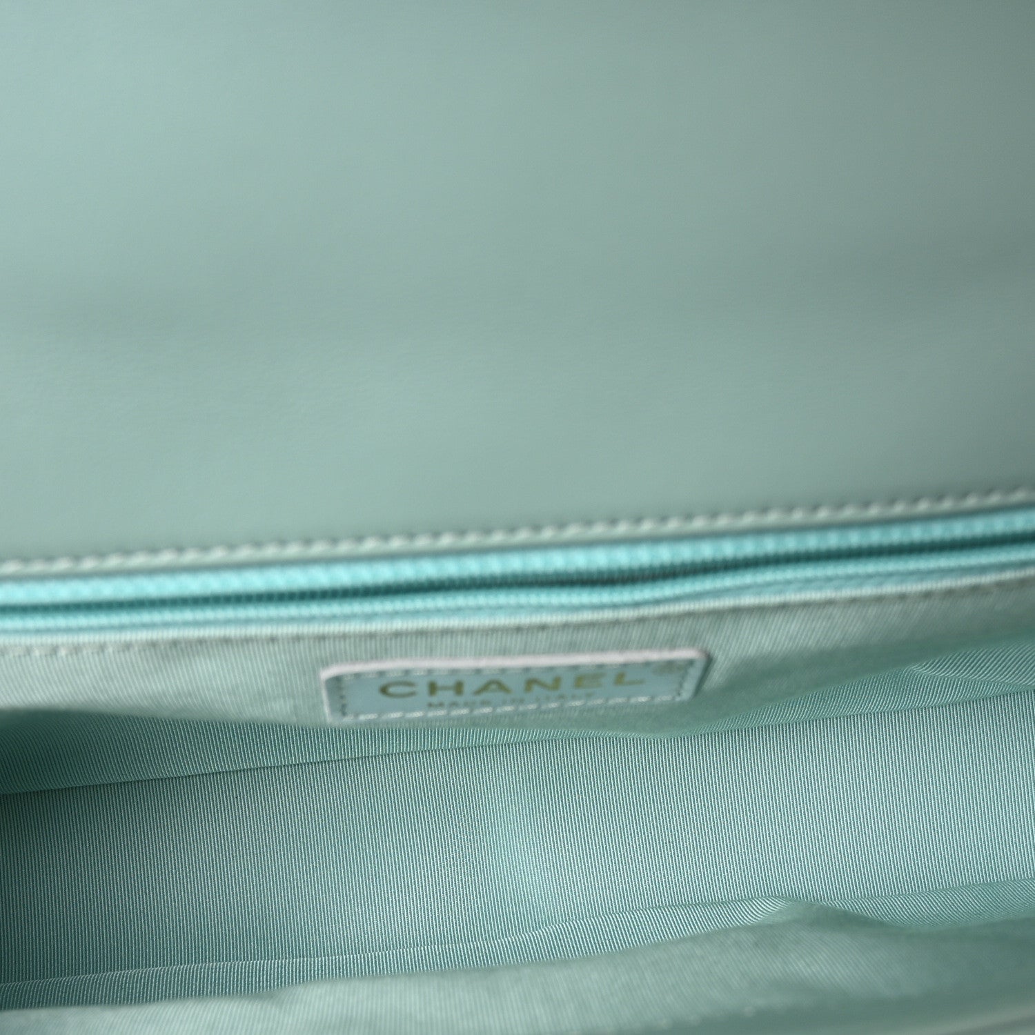 Chanel Lambskin Quilted Medium In The Loop Handle Flap Bag Light Blue 5 of 11