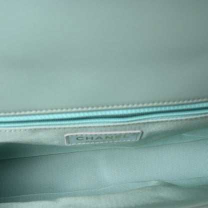 Chanel Lambskin Quilted Medium In The Loop Handle Flap Bag Light Blue 5 of 11