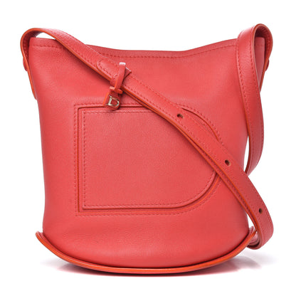 Delvaux Taurillon Mini Pin Bucket Coral 1 of 11