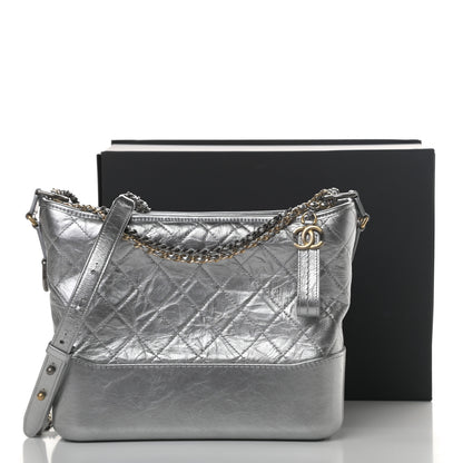 Chanel Metallic Aged Calfskin Quilted Medium Gabrielle Silver 11 of 11