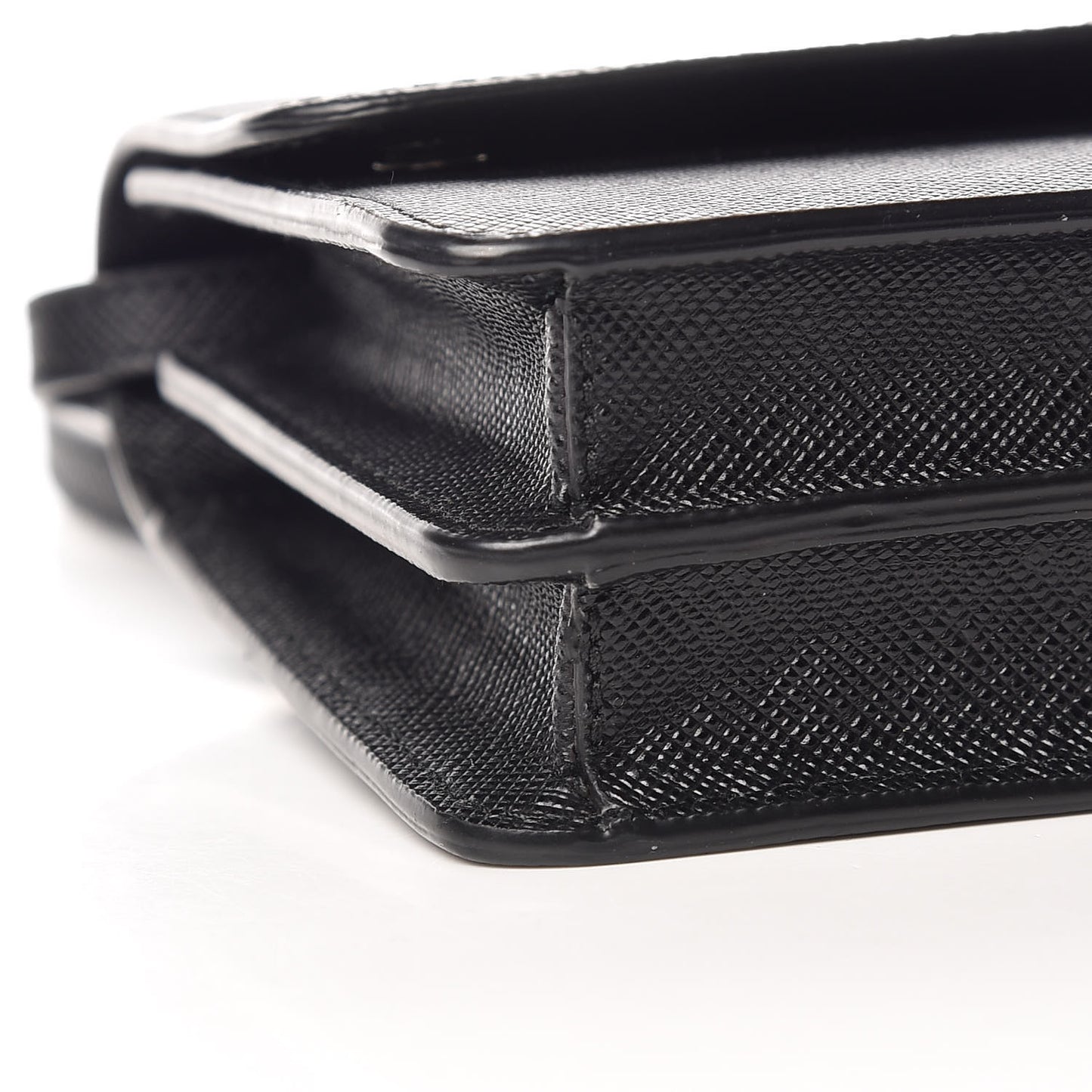 Saffiano Crossbody Wallet Black