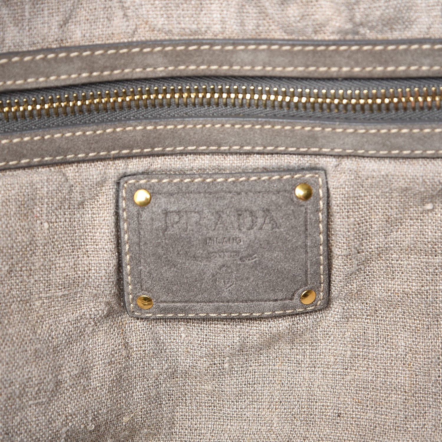 Prada Denim Logo Tote Light Blue 6 of 14